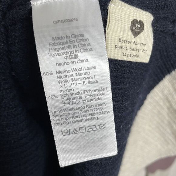 MADEWELL Sweater Womens Small Colorblock Glenbrook Half Zip Wool Blend ND208 - Picture 11 of 14